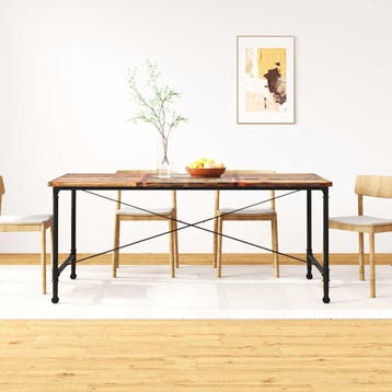 vidaXL Eettafel 180 cm massief gerecycled hout, Verzenden, Nieuw