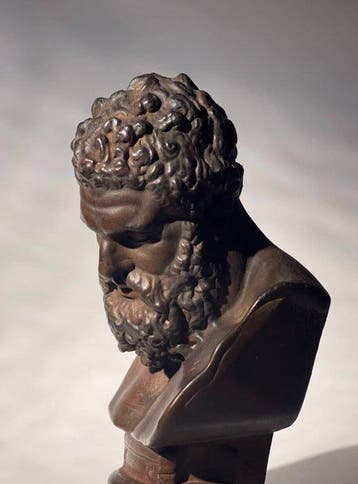 sculptuur, Classical Greek-Roman Style Bearded Male Bust -