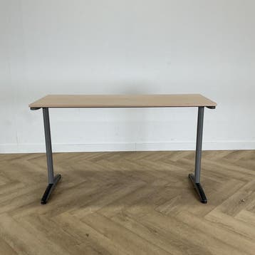 Eromes schooltafel (hxbxd) 77x130x50 cm,  beuken - grijs
