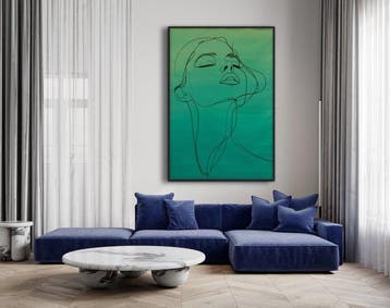 SOFIA BELLINI - GREEN SAPPHIRE - XXL, Antiek en Kunst, Kunst | Schilderijen | Modern