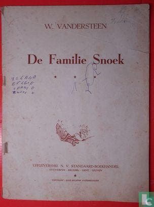Familie Snoek, De - De familie Snoek - 1946, Eén stripboek, Verzenden, Gelezen, Goderis, Wim, Vandersteen, Willy.