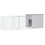 vidaXL Kippenhok 300x91x100 cm gegalvaniseerd staal grijs, Verzenden, Nieuw