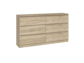 Ladekast  140 cm 6 lades licht eiken licht eiken, 5 laden of meer, Verzenden, Nieuw, Overige houtsoorten