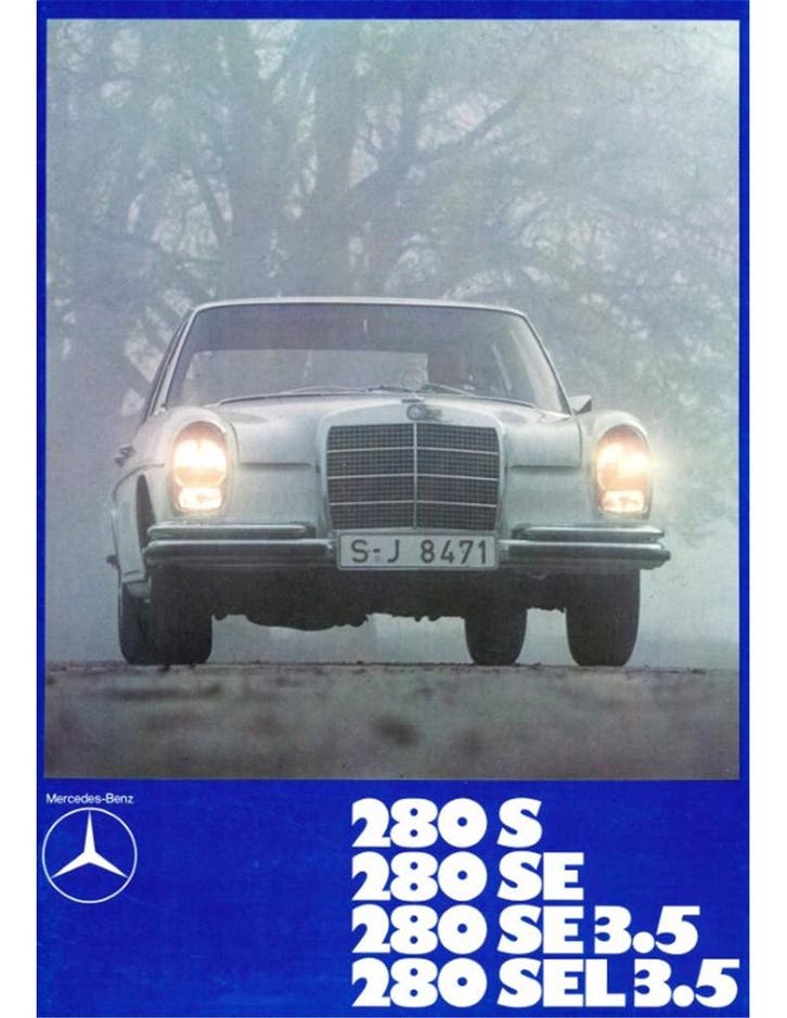 1971 MERCEDES BENZ S KLASSE BROCHURE DUITS, Livres, Autos | Brochures & Magazines, Enlèvement ou Envoi