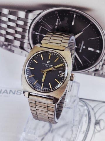 Junghans - Mechanische cal 623.20 Edelstahl 35 mm - Zonder, Handtassen en Accessoires, Horloges | Heren, Nieuw