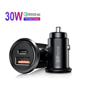 DrPhone Invisible Pro Autolader - 30W - USB-C met PD (power, Verzenden, Nieuw