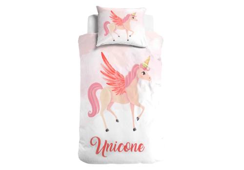 Little Monster Unicone Roze - 140 x 220, Maison & Meubles, Chambre à coucher | Linge de lit
