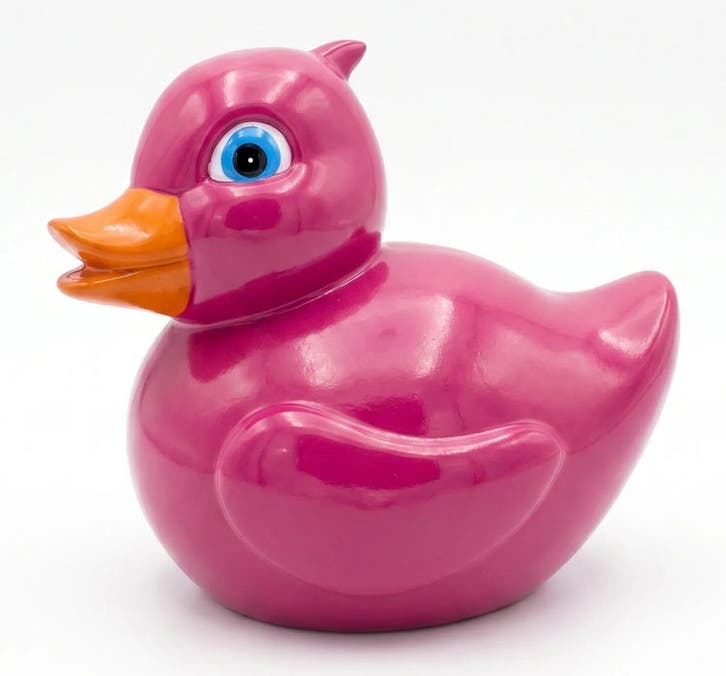 Fuchsia eend 15 cm, Verzamelen, Beelden en Beeldjes, Nieuw, Verzenden