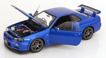 KK-Scale 1:12 - Modelauto - Nissan Skyline GR-R R34 V-Spec -