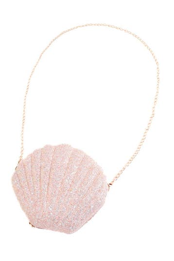 KIMU® Roze Glitter Schelp Tasje Zeemeermin Tas Mermaid Glitt, Ophalen of Verzenden, Nieuw