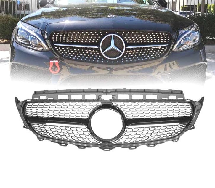 CALANDRE MERCEDES CLASSE E W213 17-20 LOOK AMG DIAMOND NOIR, Auto-onderdelen, Carrosserie, Verzenden