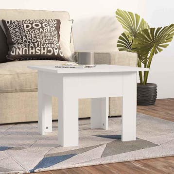 vidaXL Salontafel 55x55x42 cm bewerkt hout wit, Verzenden