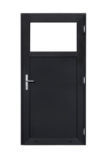 Deur 1/3 glas Basic b98xh200 cm antraciet R, Doe-het-zelf en Bouw, 80 tot 100 cm, Nieuw, Ophalen of Verzenden, Buitendeur