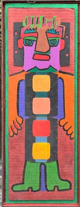 André Le Glatin (1935–2020) - Radiographie - Portrait Coloré, Antiquités & Art