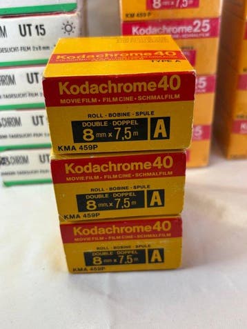 Kodak, ORWO 21 stuks 8 mm film ( double ) nieuw overjarig, Verzamelen