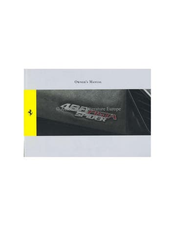 2018 FERRARI 488 PISTA SPIDER INSTRUCTIEBOEKJE ENGELS, Ophalen of Verzenden