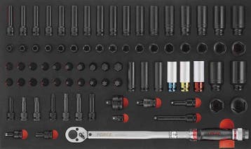Foam Krachtdoppen combinatieset 79 delig, Verzenden