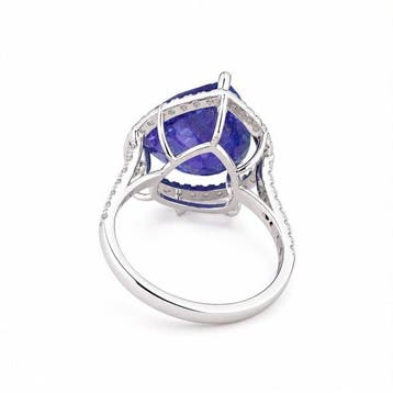 Zonder minimumprijs - Ring - 14 karaat Witgoud - 8.57ct. tw., Handtassen en Accessoires, Nieuw