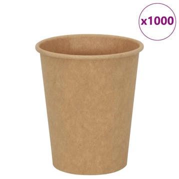 vidaXL Papieren koffiekopjes 1000 st 8oz 200 ml bruin, Verzenden