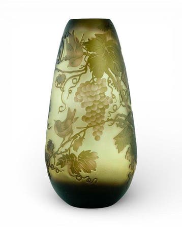 Émile Gallé (1846-1904) - after - Vase - Verre - Grapevine