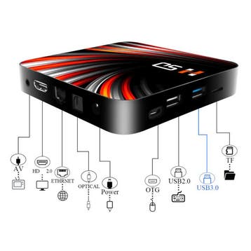 H50 TV Box Mediaspeler met Draadloos RGB Toetsenbord -, Verzenden, Nieuw