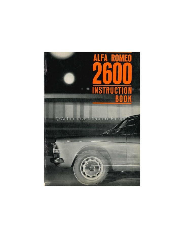 1963 ALFA ROMEO 2600 INSTRUCTIEBOEKJE ENGELS, Auto diversen, Handleidingen en Instructieboekjes, Ophalen of Verzenden