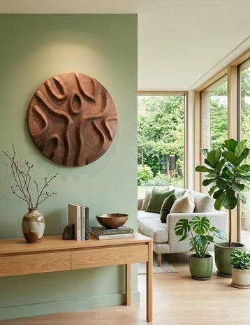 Alena Tulpanova - Handcrafted 3D Wall Sculpture in Earthy