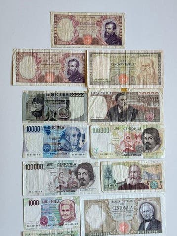 Italië. - 15 Banknotes - 1967/1998 (Zonder minimumprijs)