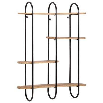 vidaXL Wandplank 90x20x116,5 cm Massief Ruw Hout Mango, Verzenden, Nieuw