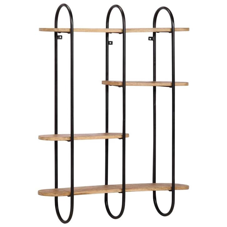 vidaXL Wandplank 90x20x116,5 cm Massief Ruw Hout Mango, Huis en Inrichting, Kasten | Wandmeubels, Nieuw, Verzenden