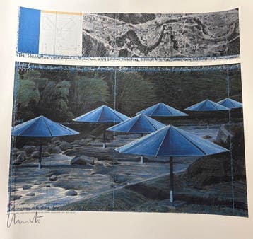 Christo (1935-2020) - Blue Umbrellas, Joint Project for