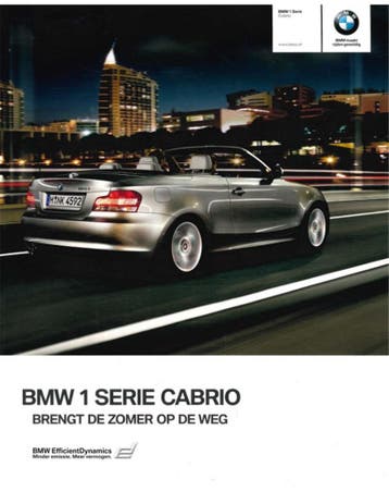 2010 BMW 1 SERIE CABRIOLET BROCHURE NEDERLANDS