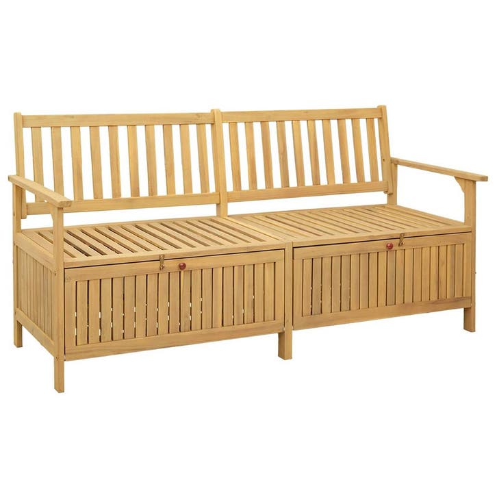 vidaXL Opslagbank met opslag 170 x 63 x 84 cm Massief, Jardin & Terrasse, Ensembles de jardin, Envoi