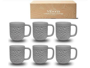 Veiling - Koffiekopjes, set van 6 (380 ml) - Made in Portuga, Nieuw