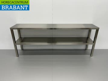HCB RVS Dubbele Etagère Brug 180 x 35 x 70 cm Horeca, Ophalen of Verzenden