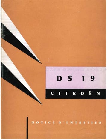 1959 CITROEN DS 19 INSTRUCTIEBOEKJE FRANS, Ophalen of Verzenden