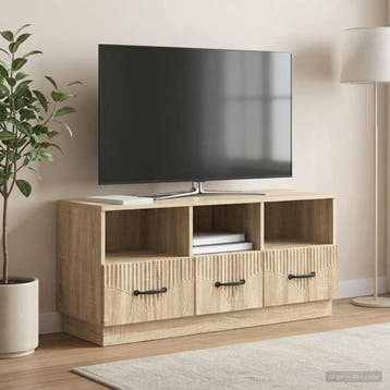 vidaXL TV Kast met lade Sonoma Eiken 102 x 34,5 x 47 cm, Verzenden, Nieuw