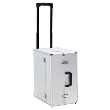 vidaXL Pilotentrolley 47x39x27 cm aluminium zilverkleurig, Bijoux, Sacs & Beauté, Trousses de toilette, Verzenden