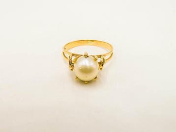 Bague - 18 carats Or jaune Perle, Bijoux, Sacs & Beauté