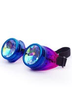 Goggles Steampunk Bril Blauw Paars Montuur Caleidoscoop Glaz, Ophalen of Verzenden, Nieuw
