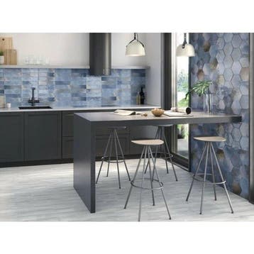Wandtegel Equipe Cerámica Moon Blauw Glans 7,5x30, Nieuw, 20 tot 40 cm, 10 m² of meer, Wandtegels