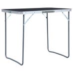 vidaXL Campingtafel inklapbaar met metalen frame 80x60 cm, Caravans en Kamperen, Verzenden, Nieuw