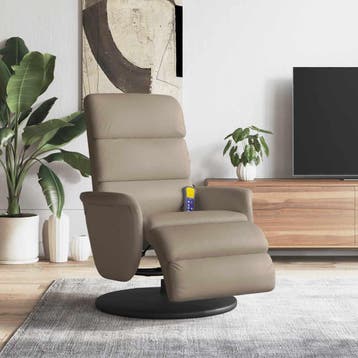 vidaXL Massagestoel verstelbaar met voetensteun kunstleer, Verzenden, Nieuw