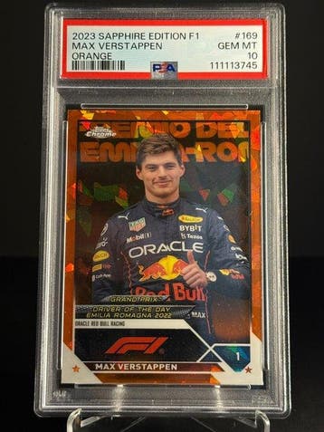 2023 Topps Chrome Max Verstappen #169 Carte parallèle, Foil, Verzamelen, Nieuw