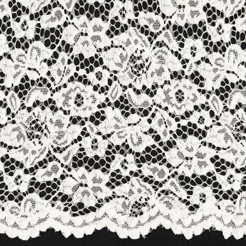 10 meter kant stof - Gebroken wit - 100% polyester, Overige kleuren, Verzenden, 120 cm of meer, Kant