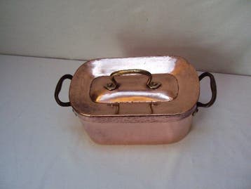 Une daubière en cuivre étamée - Steelpan - Koper, Messing,, Antiek en Kunst