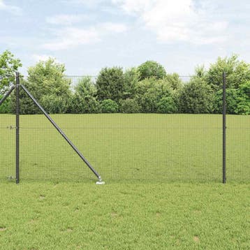 vidaXL gelast draadhek met grondpennen 25 x 1,2 m, Verzenden, Nieuw