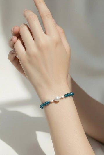 Parel - Zilver - Armband - London blue topaas
