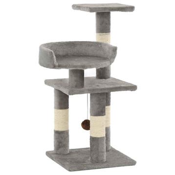 vidaXL Kattenkrabpaal met sisal krabpalen 65 cm grijs, Verzenden