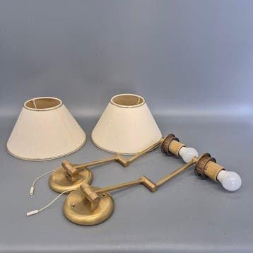 Vieleud Schwenkarm Wandlampen Set – Klassisches Messing